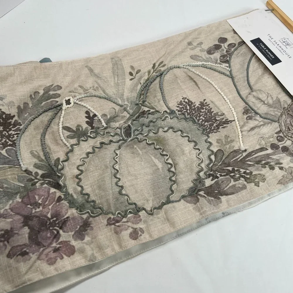 Rachel Ashwell Fall Pumpkin Table Runner Autumn Theme The Farmhouse 14